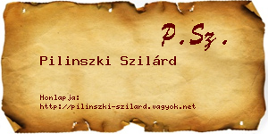 Pilinszki Szilárd névjegykártya