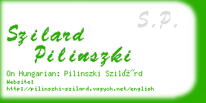 szilard pilinszki business card